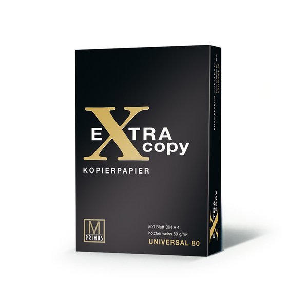 Primus Extra Copy Black Kopierpapier A4 80 g holzfrei EU-ECOLABEL weiß | 500 Blatt