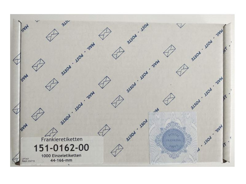 Frankieretiketten | Pitney Bowes DM 300C / 400C / 450C / 475C | 166 x 44mm | 1.000 Etiketten